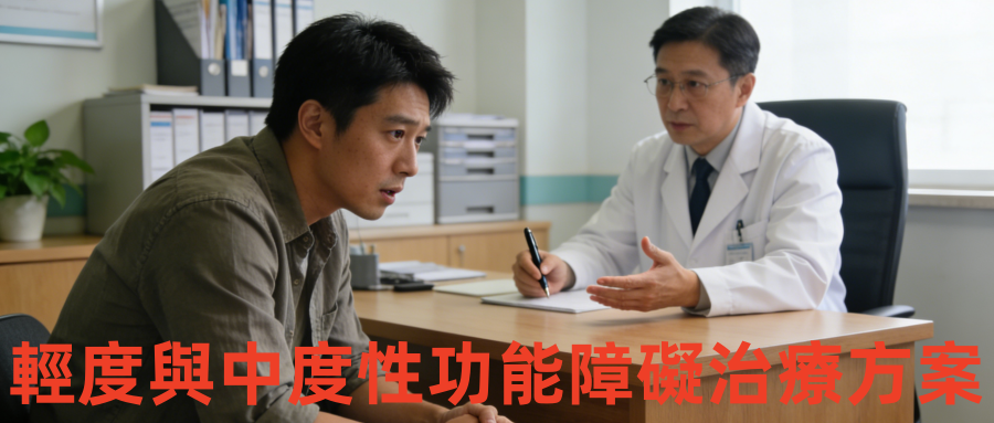 輕度與中度性功能障礙（陽痿）治療方案：台灣在地醫療指引與生活調整
